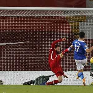 ليفربول لم يستطع تعويض هدف برايتون المفاجئ