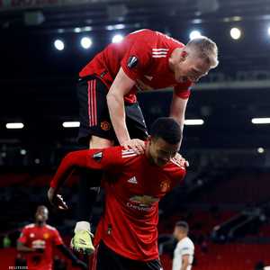 ميسون غرينوود يحتفي بالهدف السادس ليونايتد