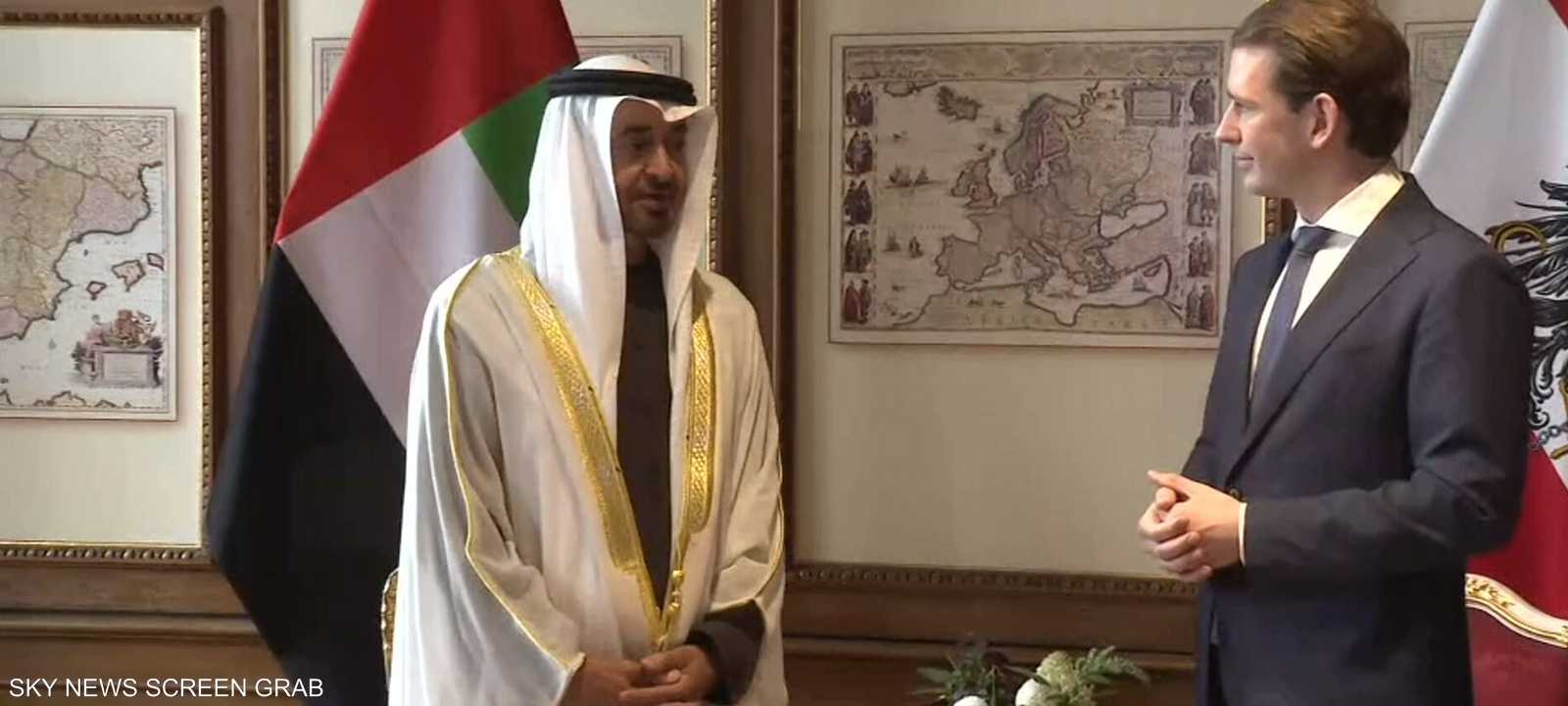 وصول الشيخ محمد بن زايد إلى النمسا