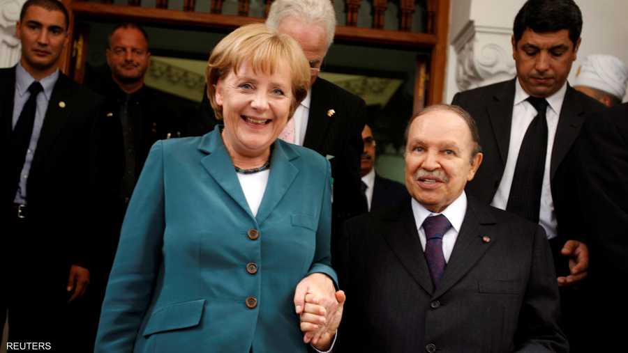 مع المستشارة الالمانية أنغيلا ميركل
