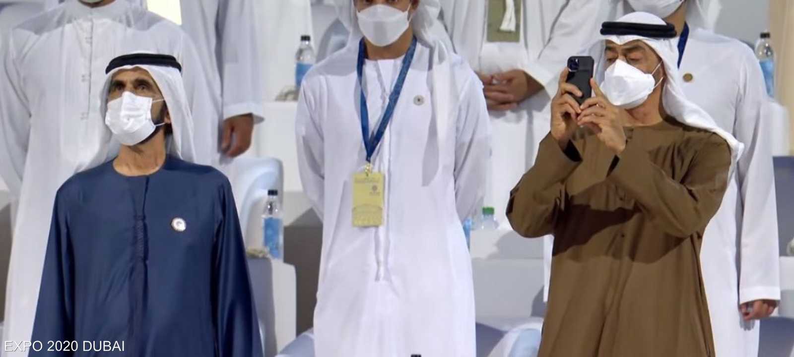 الشيخ محمد بن راشد والشيخ محمد بن زايد حضرا حفل الافتتاح