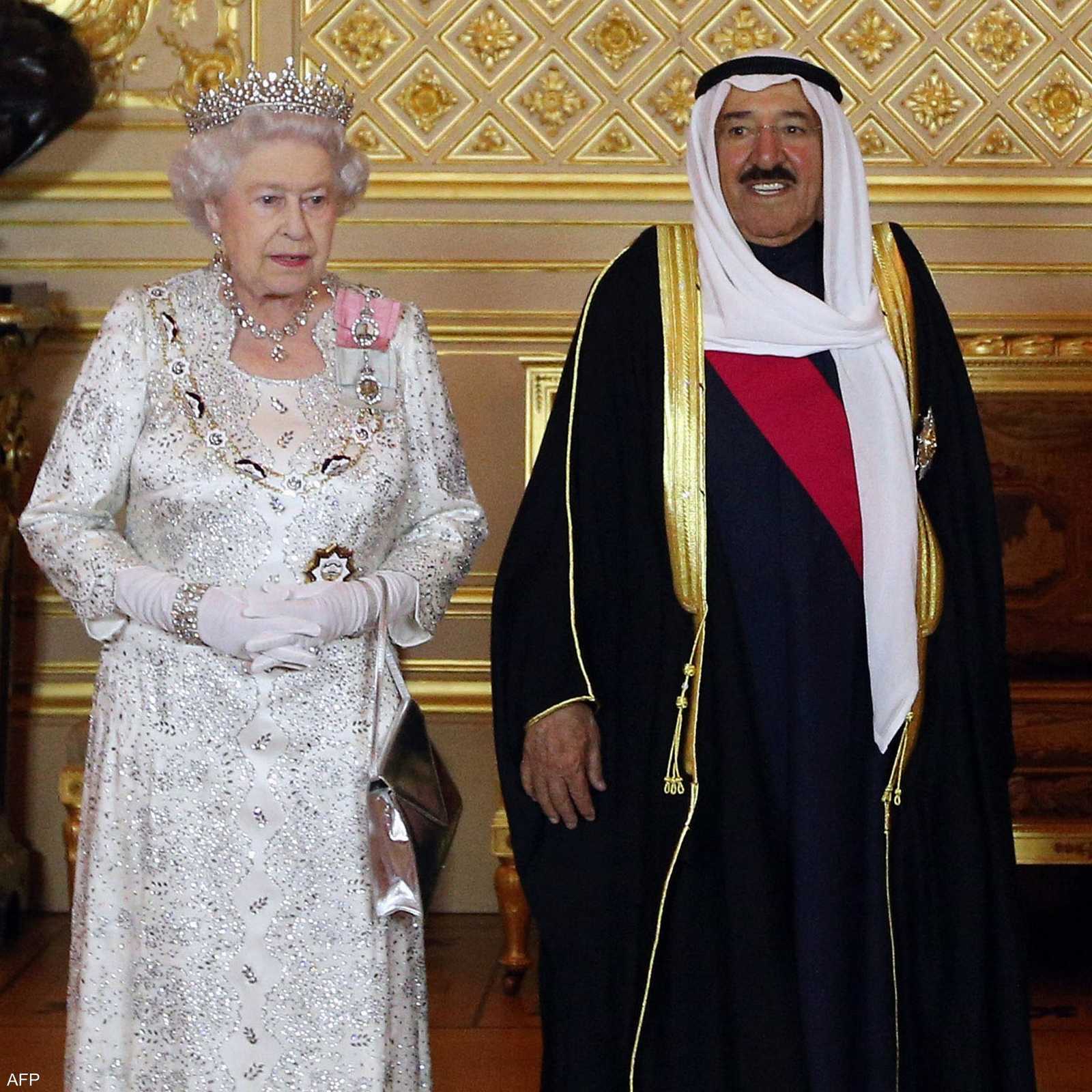 مع الشيخ صباح الأحمد الجابر الصباح خلال زيارته بريطانيا