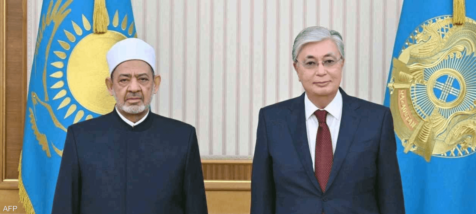 شيخ الأزهر ورئيس كازاخستان