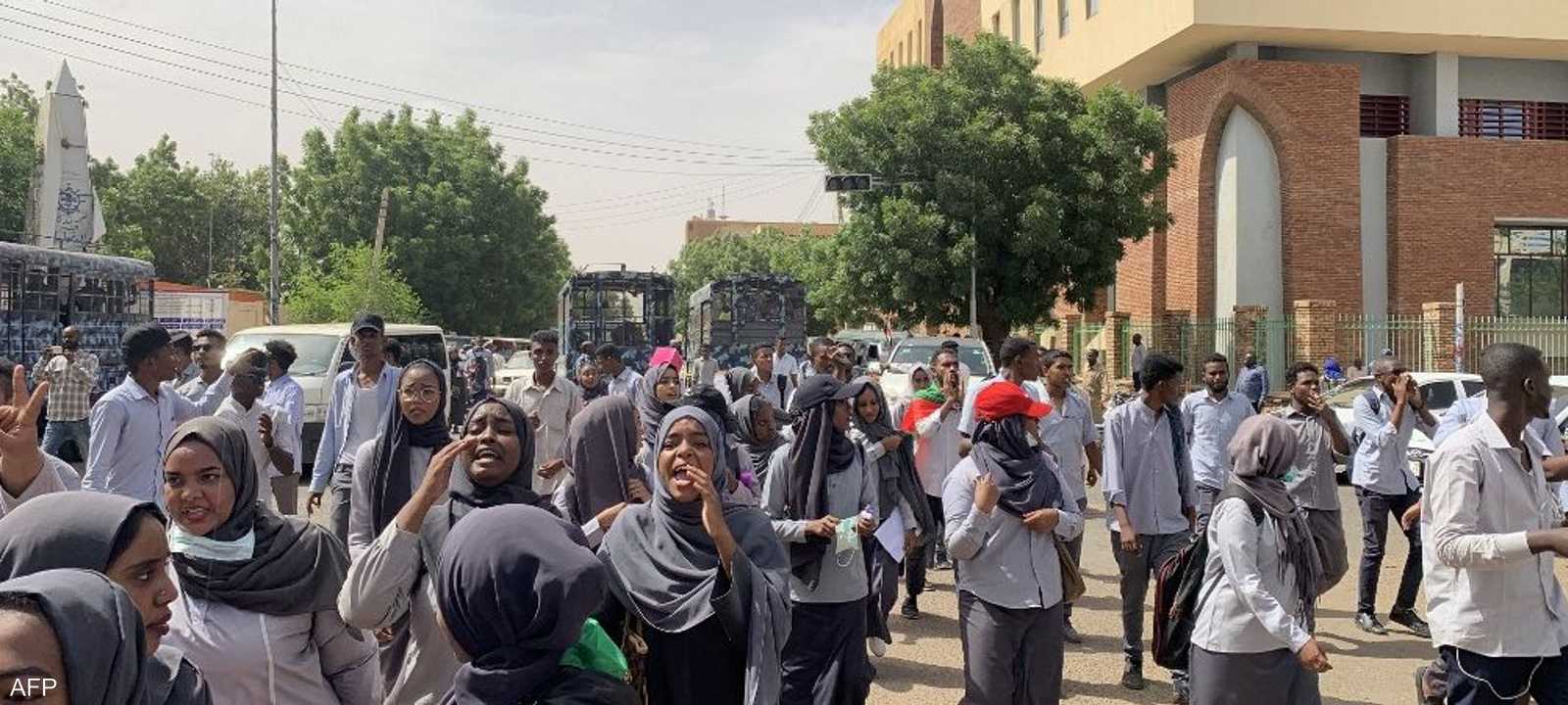 صورة أرشيفية لمظاهرات لطلاب الجامعات في السودان