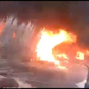 حريق سوق نيفاشا في دافور بسبب الاشتباكات