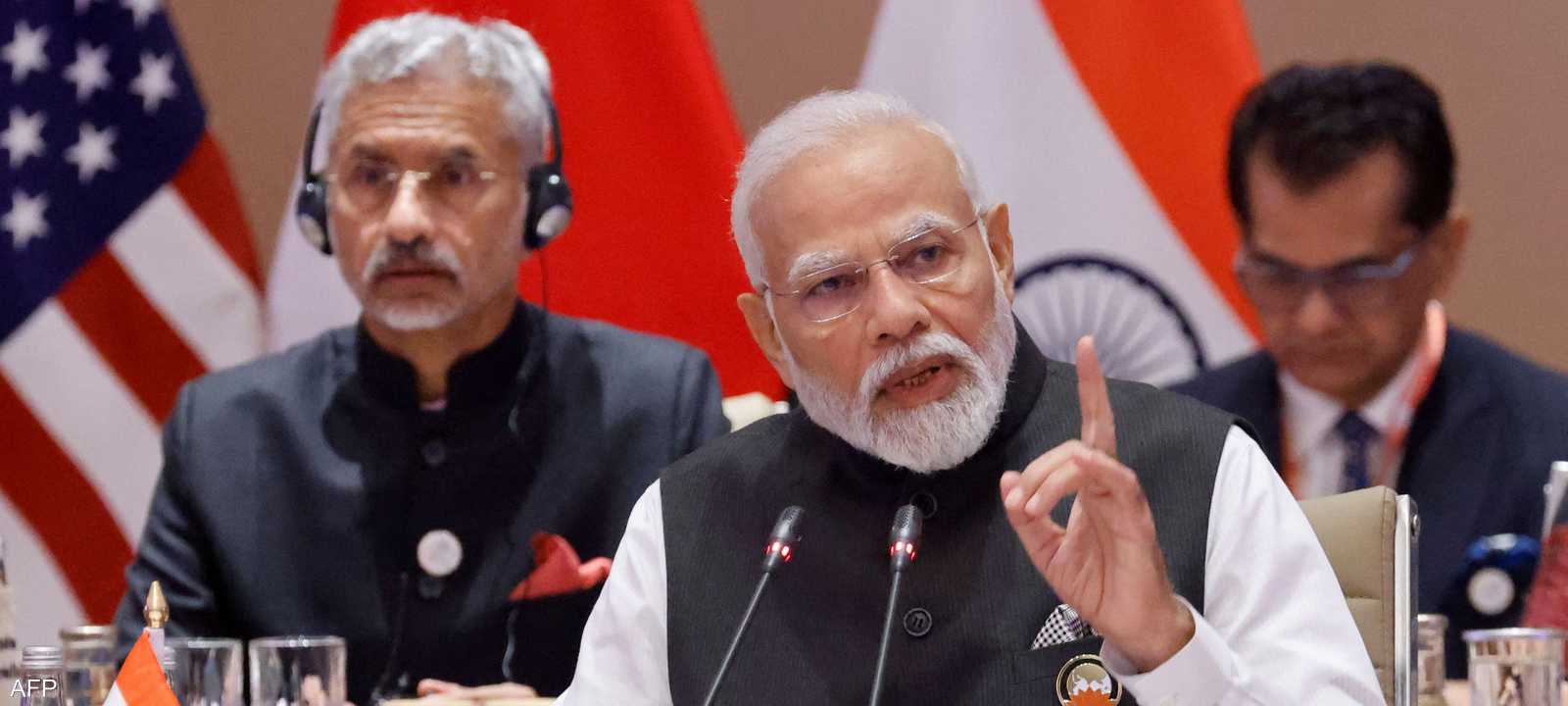 رئيس الوزراء الهندي ناريندرا مودي في افتتاح قمة العشرين