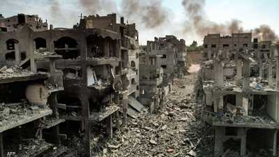 من آثار القصف الإسرائيلي على غزة
