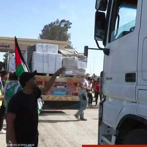 دخول أول قافلة مساعدات إنسانية إلى غزة عبر معبر رفح