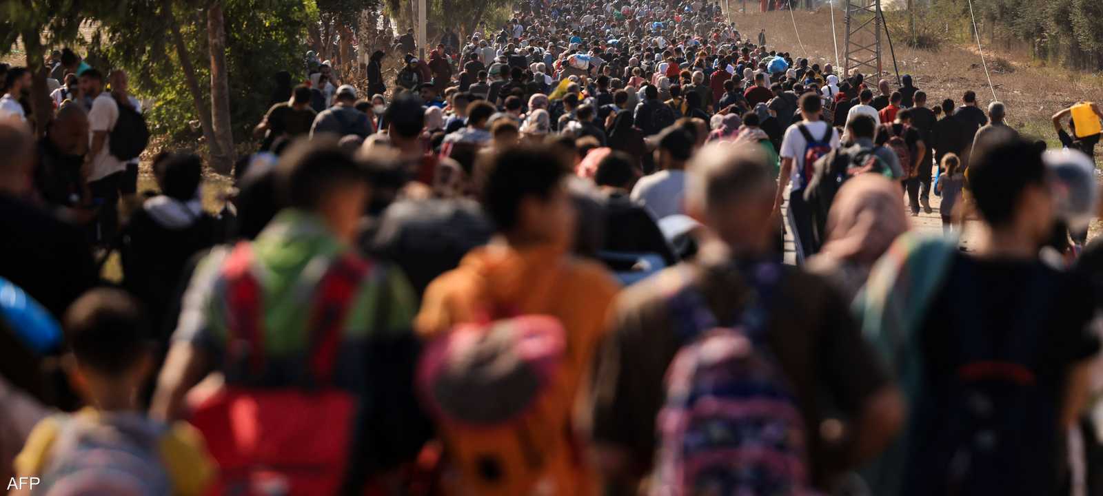 استمرار حركة النزوح من شمالي قطاع غزة إلى وسطه وجنوبه