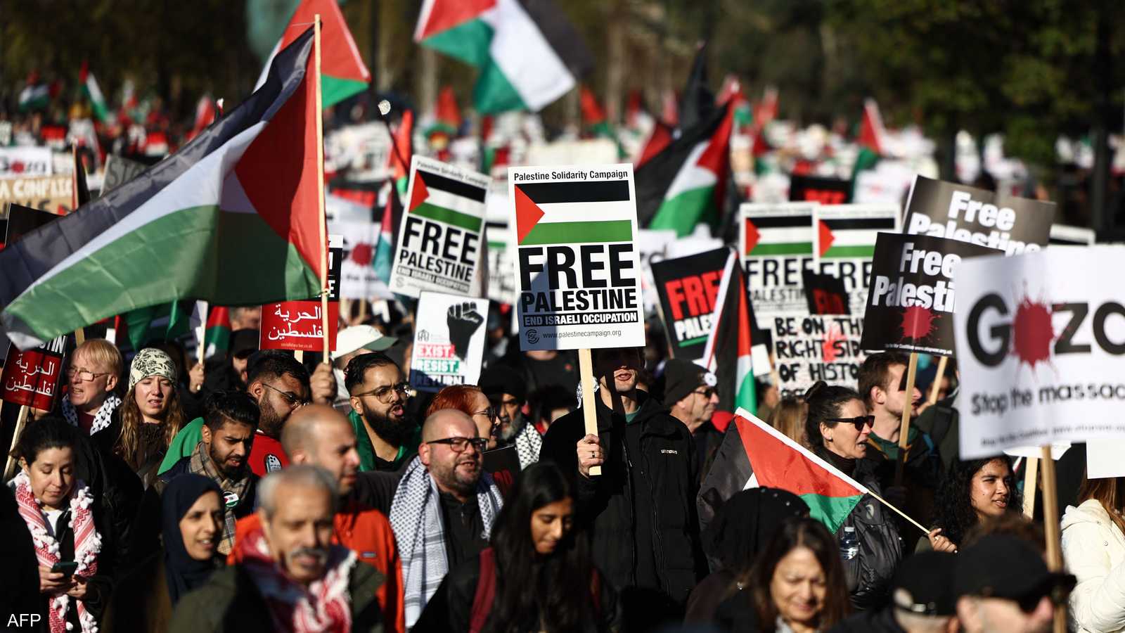 مسيرة من أجل فلسطين في لندن