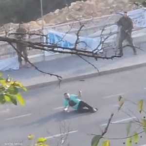 لحظة إطلاق النار على المستوطن