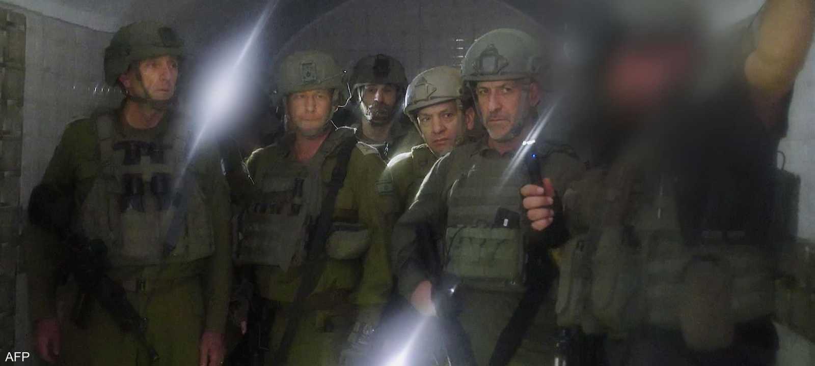 رئيس الشاباك وهيئة أركان الجيش الإسرائيلية بأحد الأنفاق