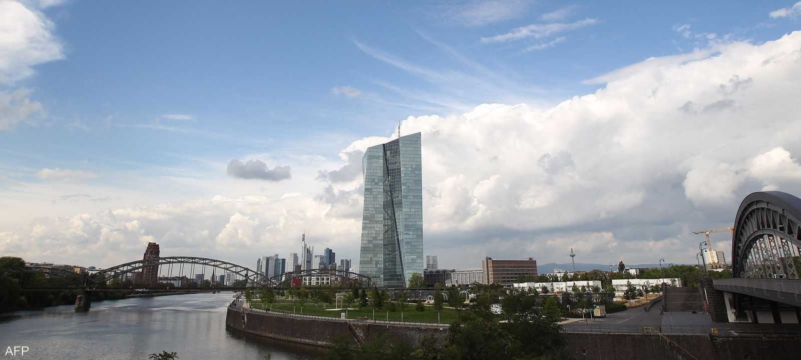 المقر الرئيسي للبنك المركزي الأوروبي في فرانكفورت، بألمانيا