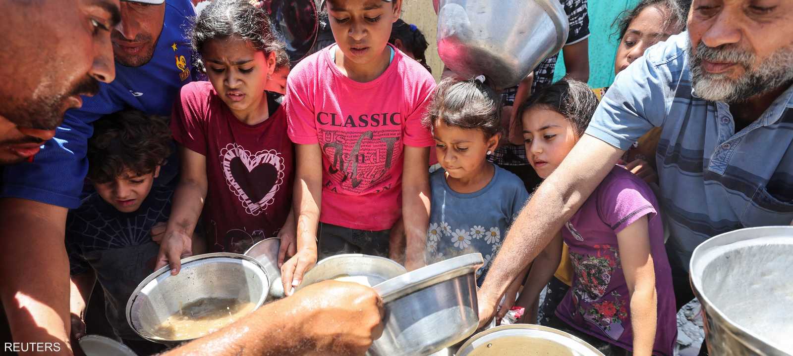 أطفال غزة يفتقرون إلى الغذاء اللازم للنمو السليم. أرشيف