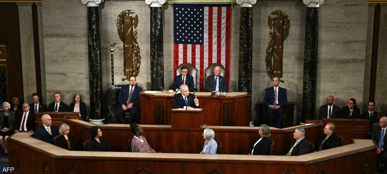 استمر خطاب نتنياهو لمدة 52 دقيقة