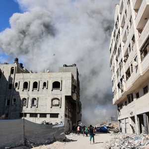 مبنى قصفته إسرائيل وسط غزة