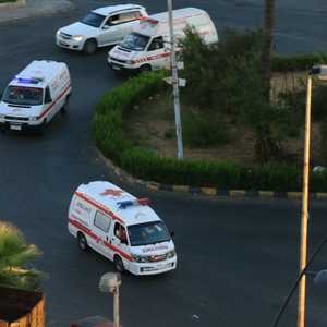 سيارات إسعاف في صيدا بجنوب لبنان - أرشيفية