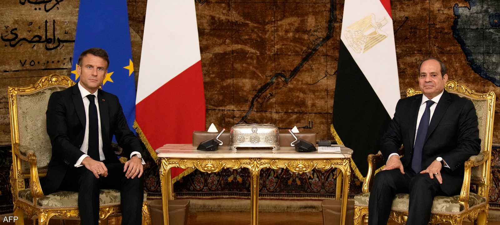 أرشيفية للرئيس المصري ونظيره الفرنسي