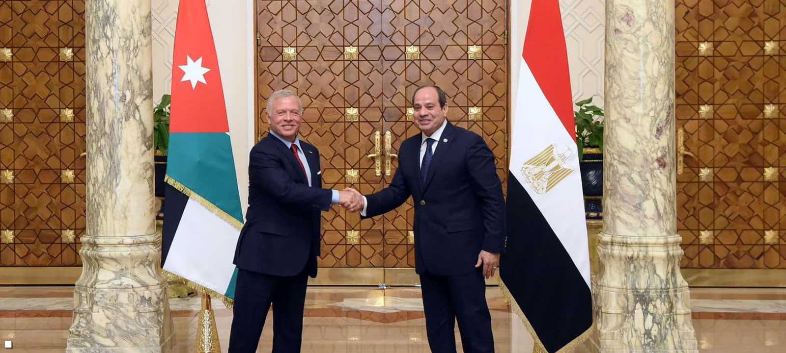 الرئيس المصري وعاهل الأردن