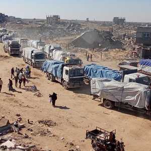 شاحنات مساعدات عبرت إلى قطاع غزة في رفح