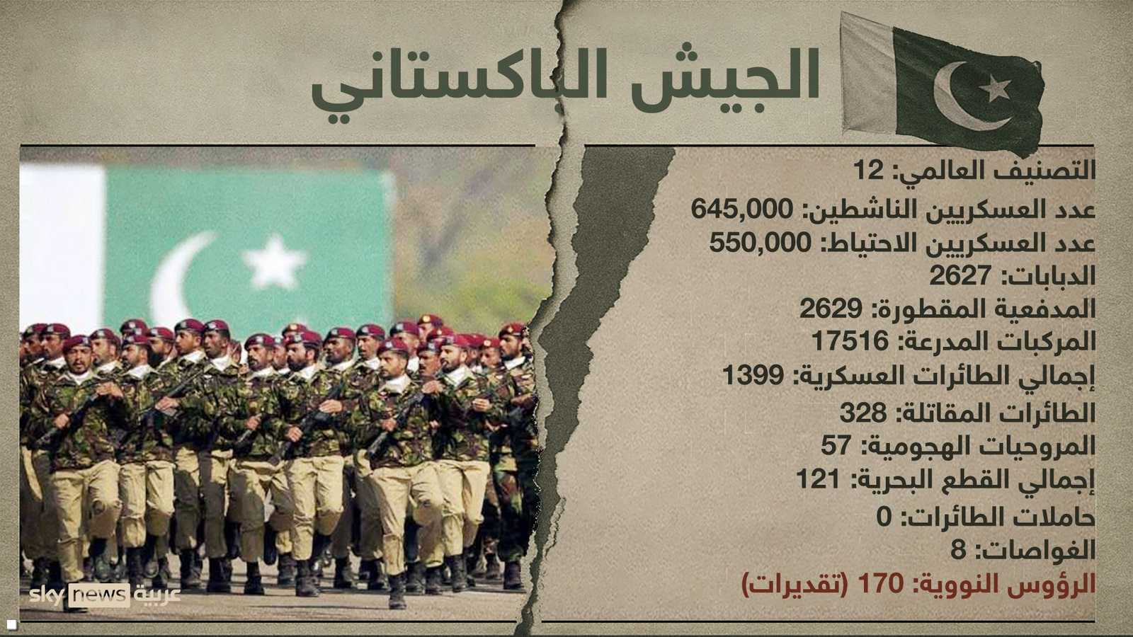 الجيش الباكستاني في أرقام
