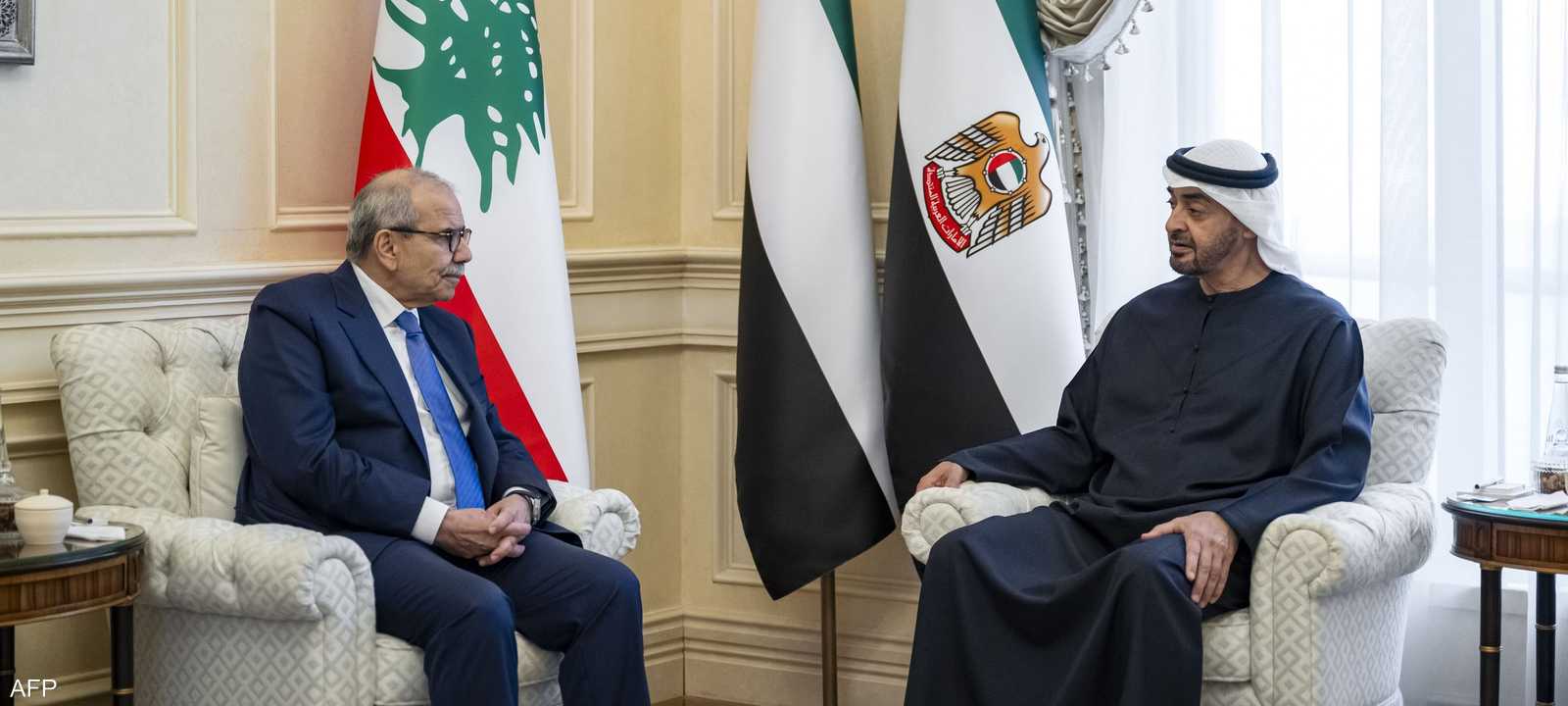 الشيخ محمد بن زايد التقى نواف سلام في أبو ظبي