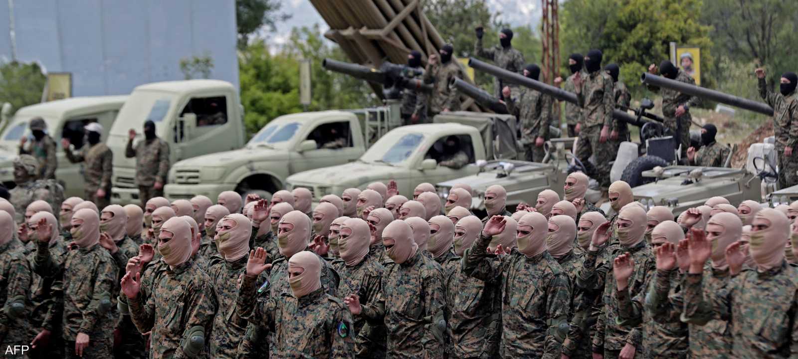 أرشيفية لمقاتلين في حزب الله خلال تدريب عسكري