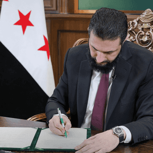 الرئيس السوري أحمد الشرع