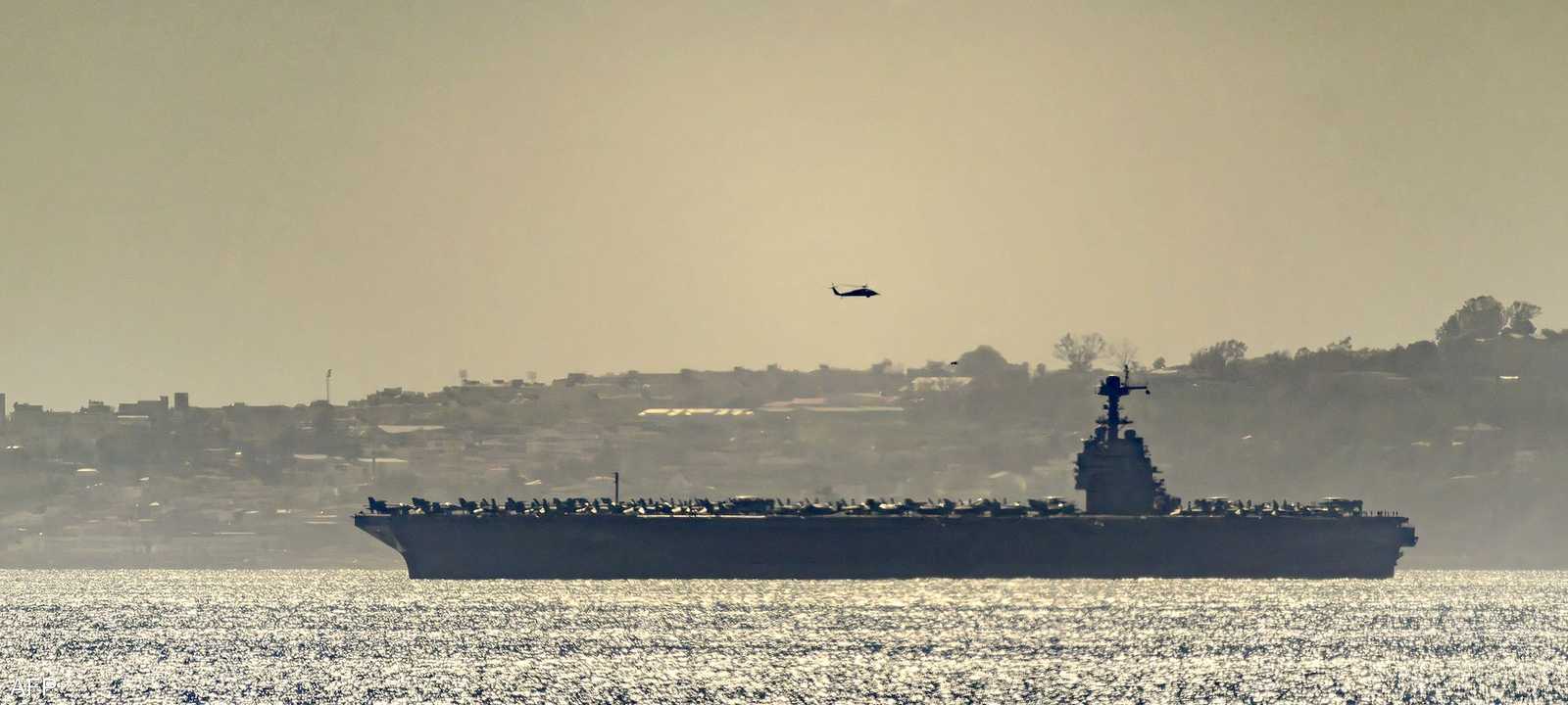 حاملة الطائرات الأميركية جيرالد فورد تعبر مضيق جبل طارق