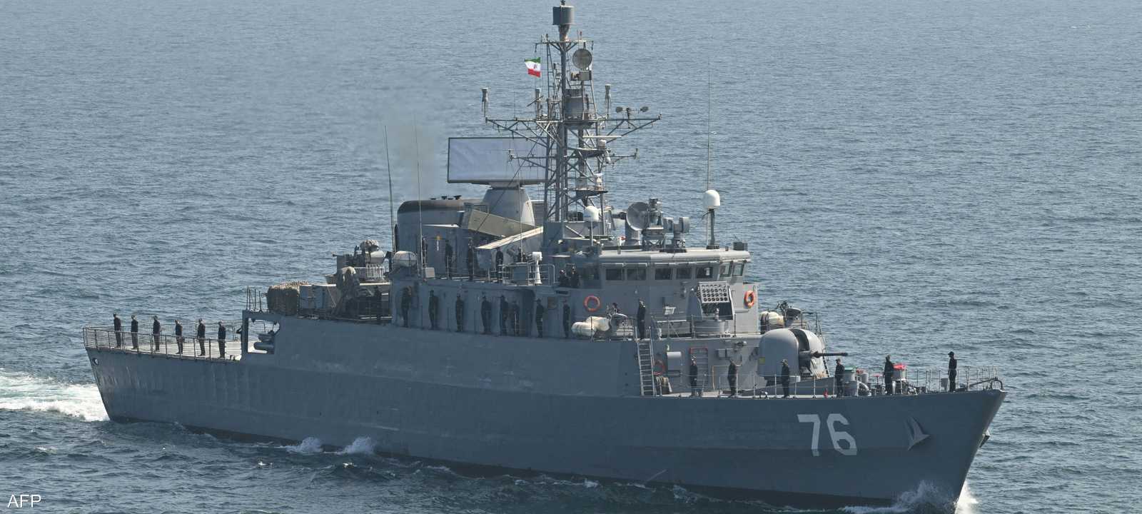 السفينة الإيرانية غرقت بعد تعرضها لهجوم