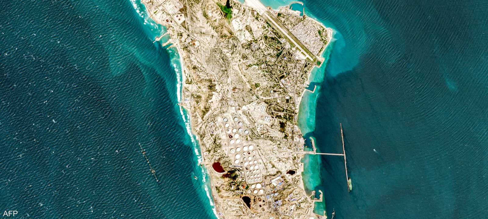 صورة لجزيرة خرج الإيرانية التقطتها وكالة الفضاء الأوروبية