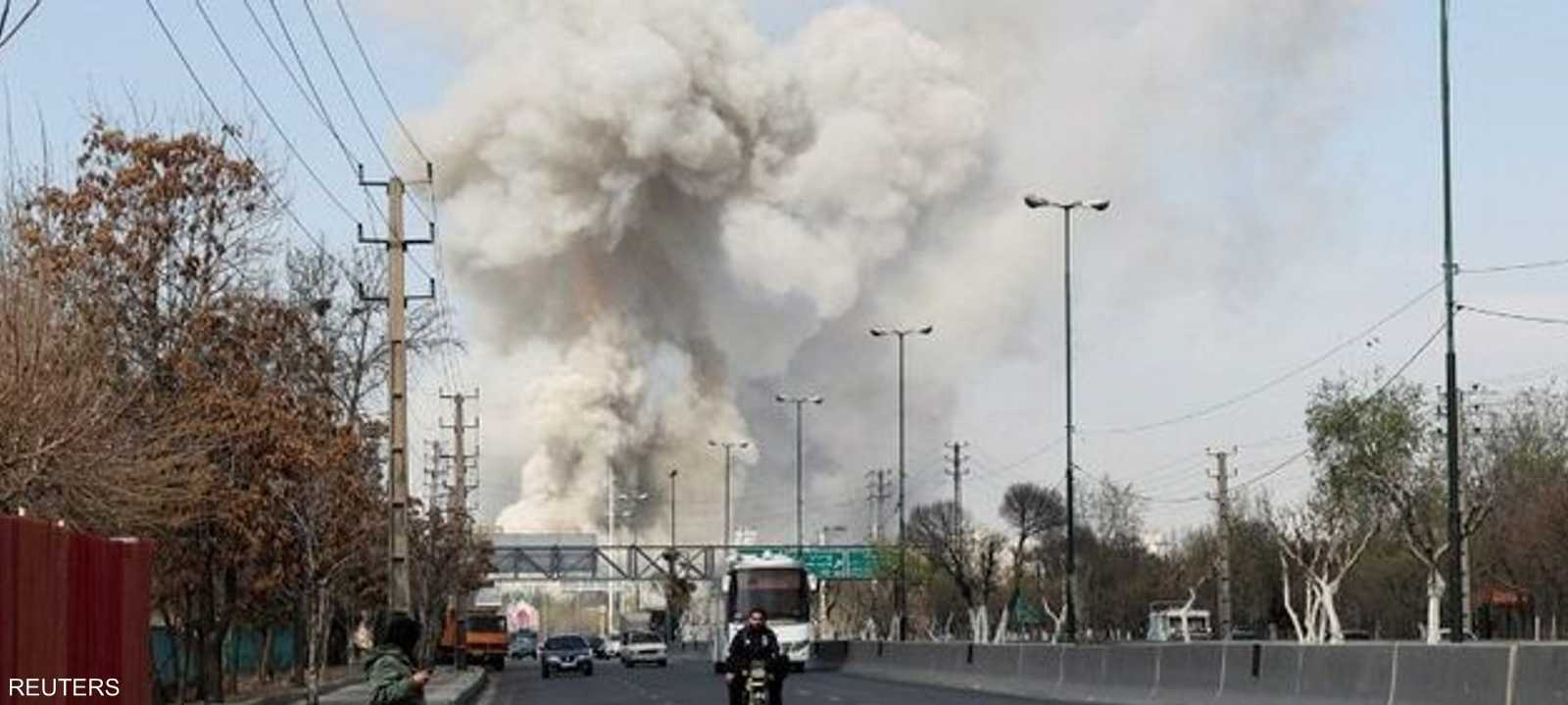 دخان يتصاعد عقب انفجار في طهران.. أرشيفية