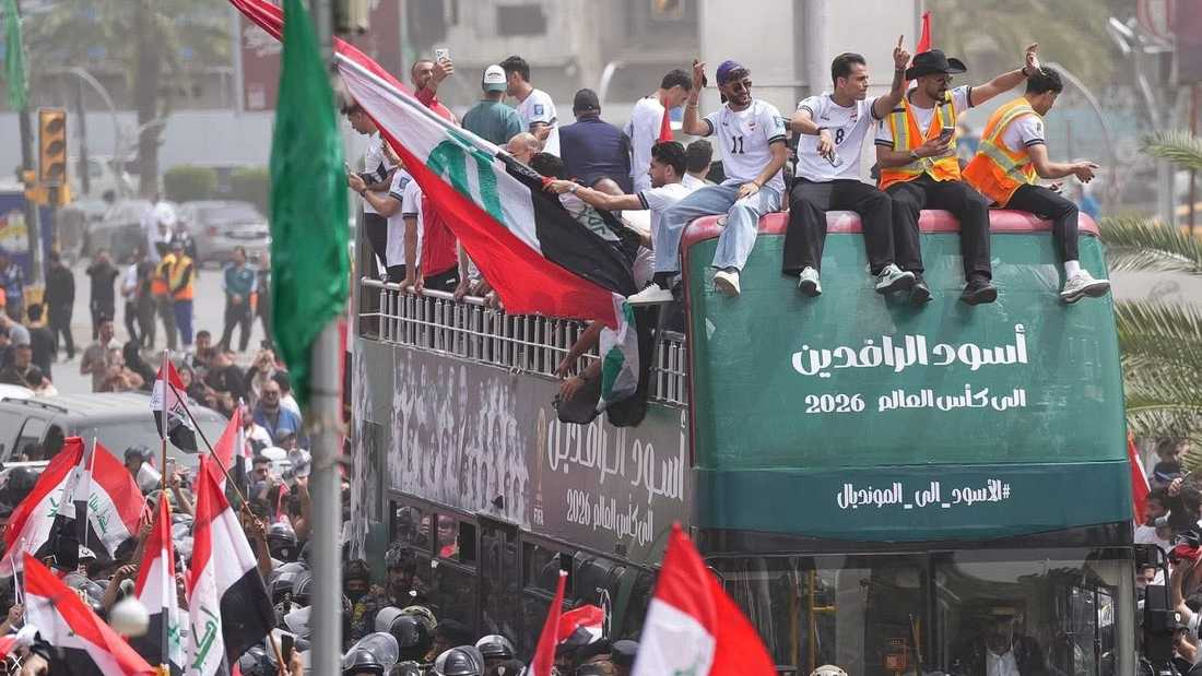 بالصور.. استقبال شعبي ضخم لـ"العراق المونديالي" في بغداد