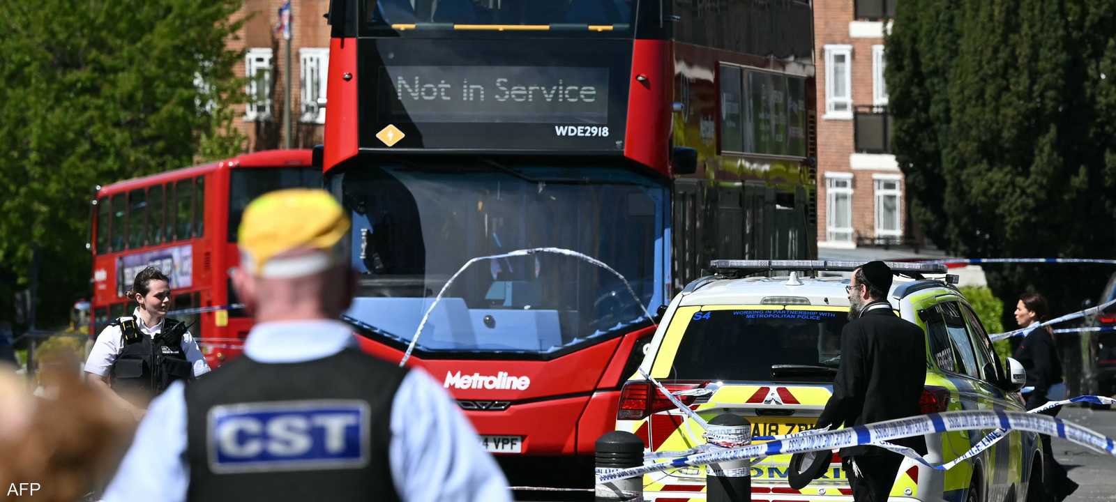 الشرطة تنتشر في موقع حادثة الطعن في شمال لندن