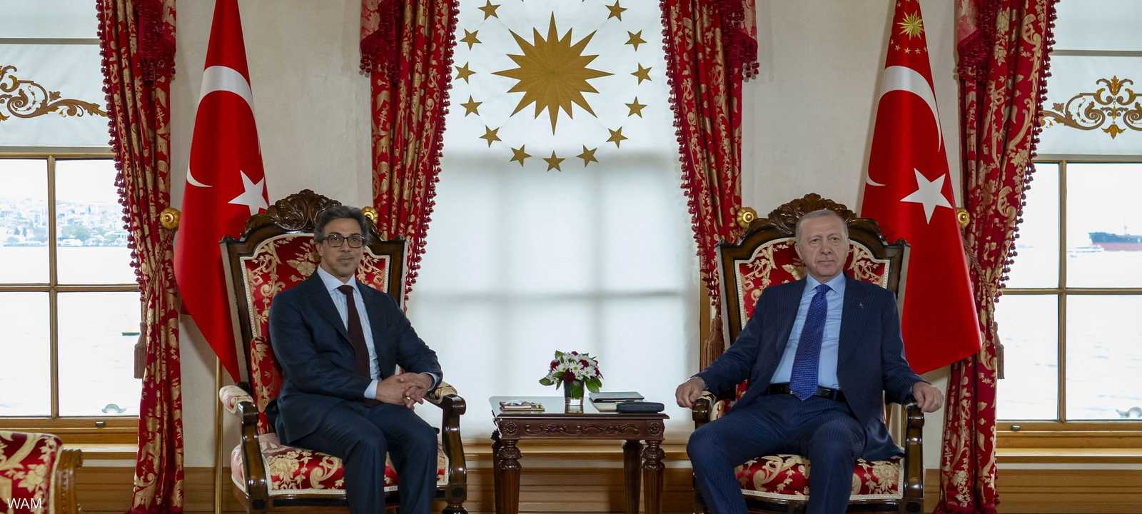 منصور بن زايد والرئيس التركي