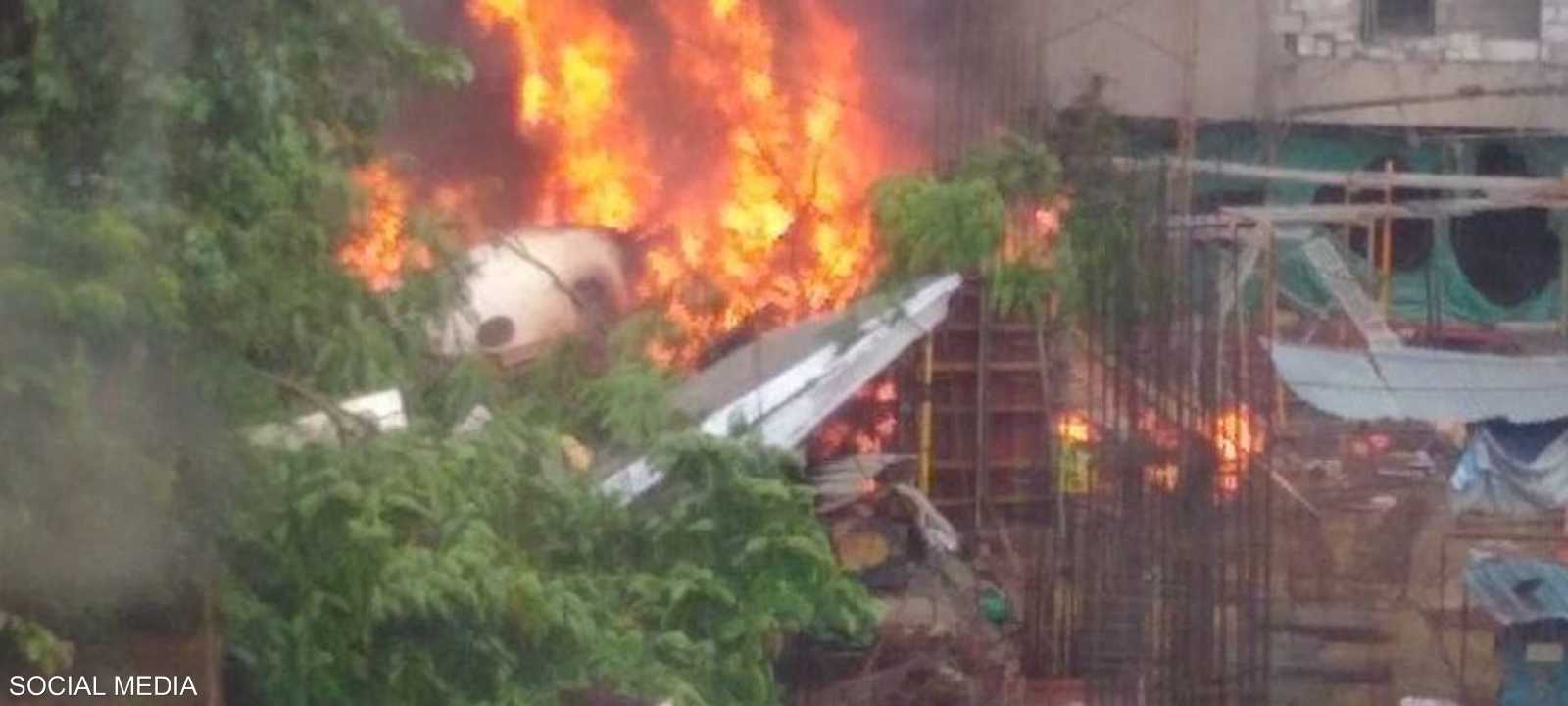 صورة لتحطم الطائرة الهندية