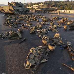 بزات وآليات عسكرية لبعض من شاركوا في انقلاب 2017