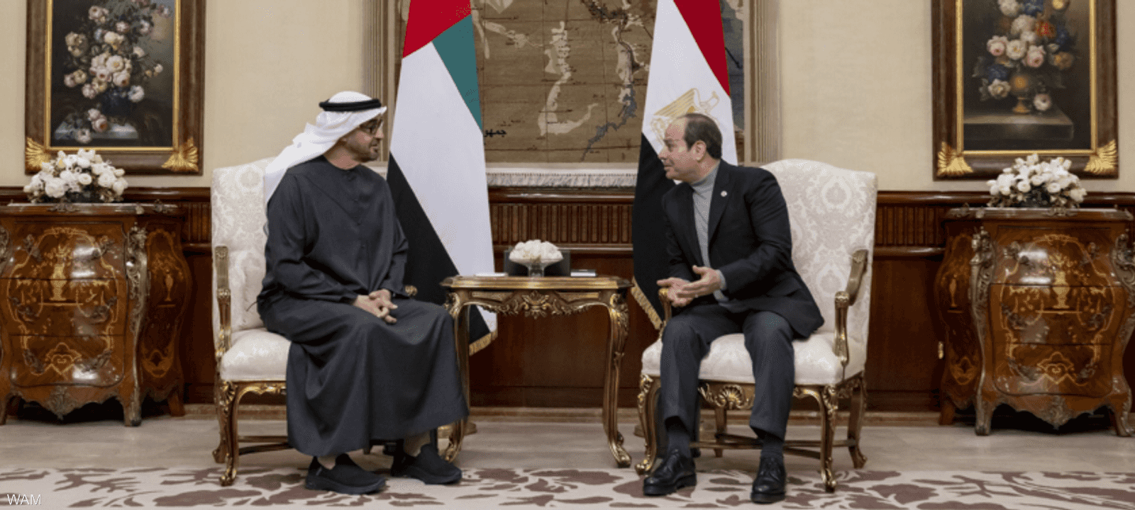 الشيخ محمد بن زايد آل نهيان وعبد الفتاح السيسي