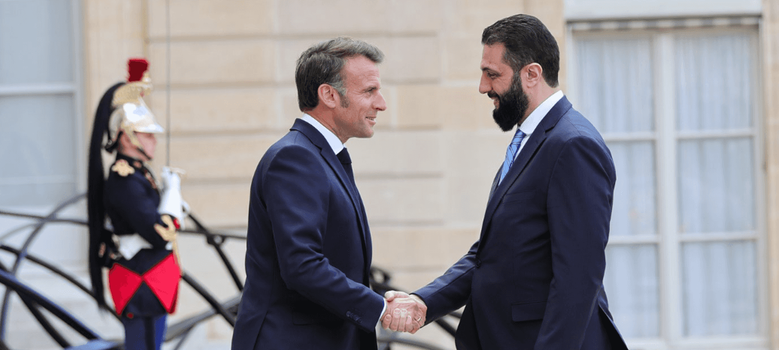 استقبال ماكرون للشرع