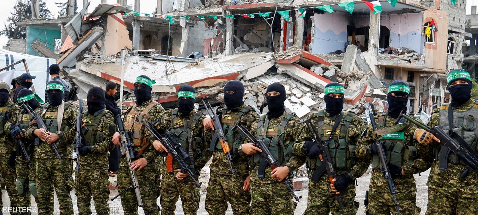 أرشيفية لمقاتلين من حركة "حماس"