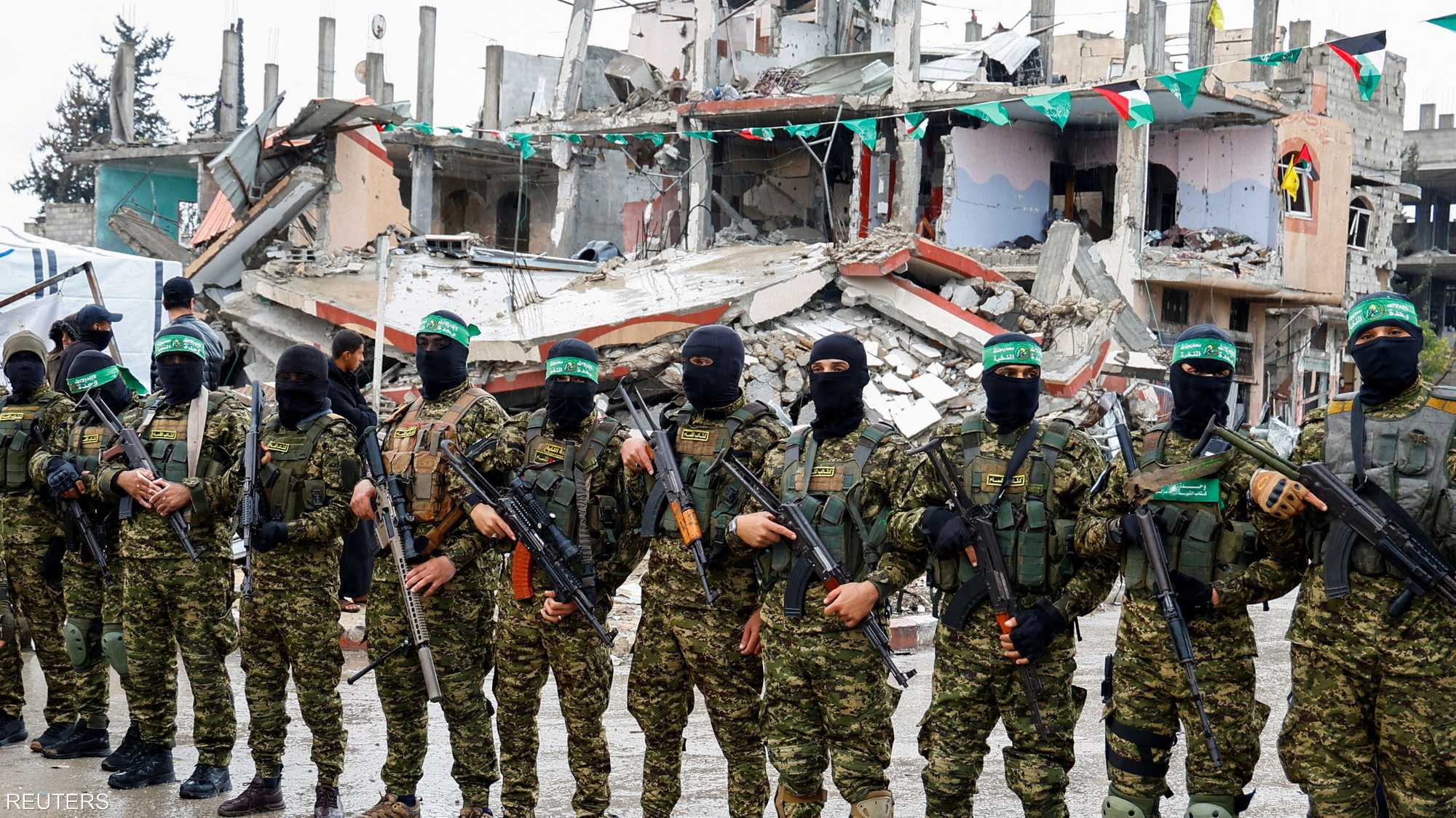 أرشيفية لمقاتلين من حركة "حماس"