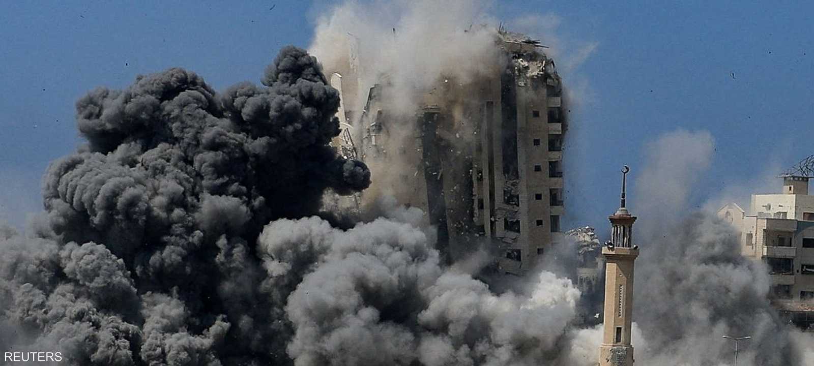 لحظة قصف برج المشتهى