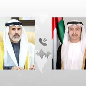 عبدالله بن زايد يجري اتصالا هاتفيا مع وزير خارجية الكويت