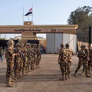 عناصر من الجيش المصري عند معبر رفح
