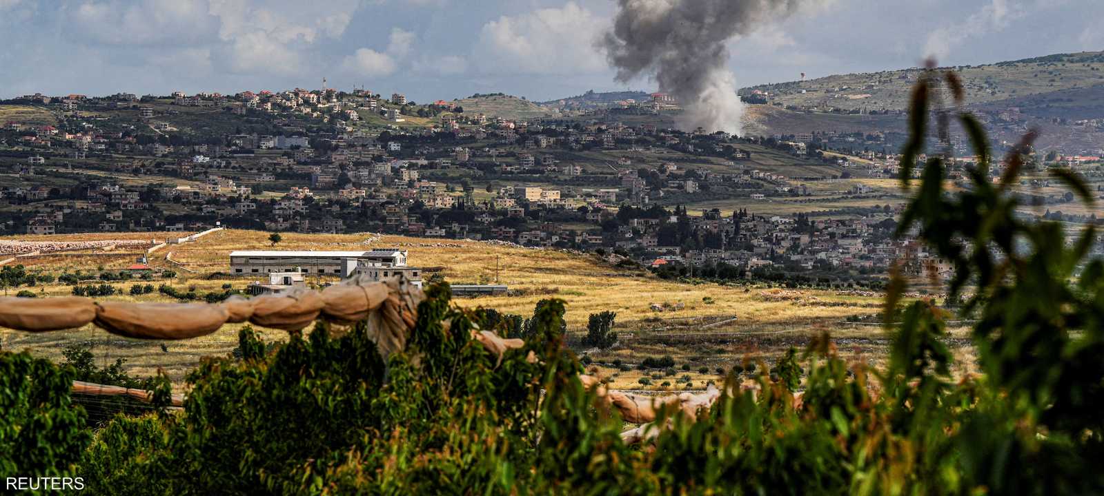 تصاعد الدخان من جنوب لبنان بعد قصف إسرائيلي